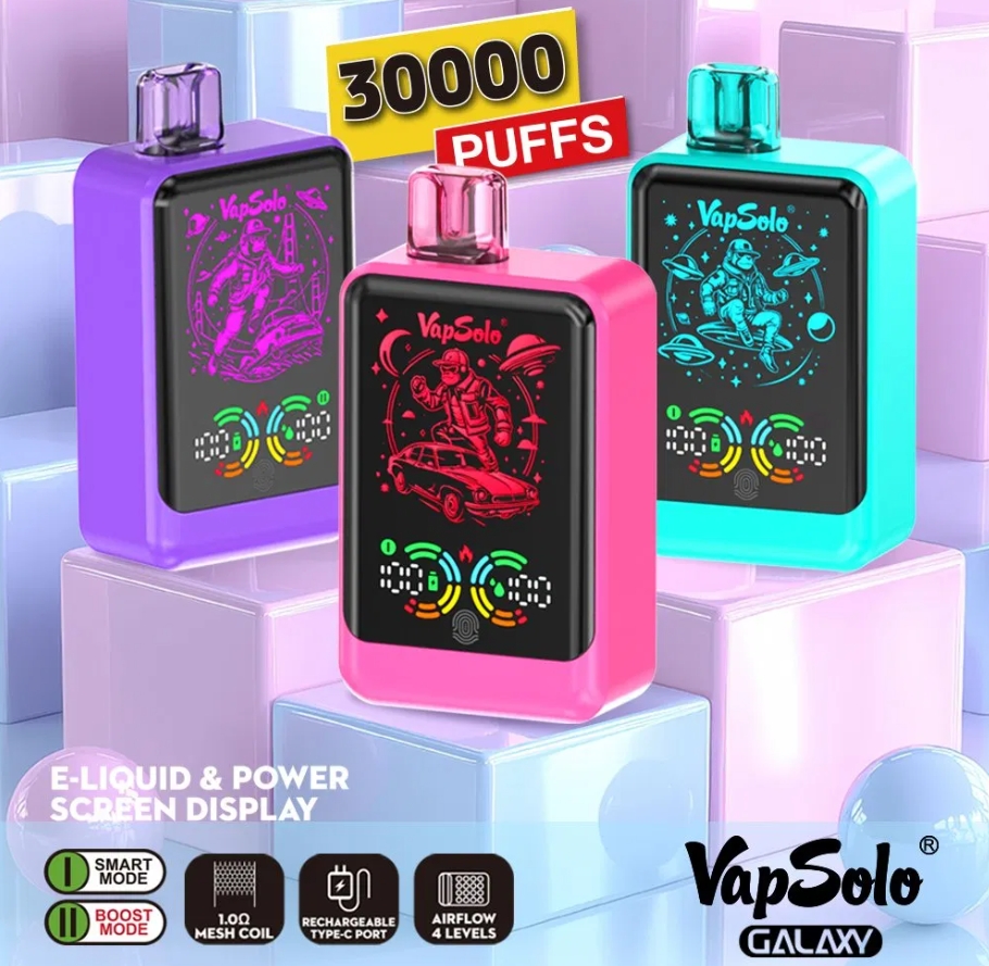 VapSolo GALAXY 30000 e-sigara - Siyah Buz Drangofruit Çilek: Türkiye’nin Vaping Tutkusuna Yeni Bir Soluk