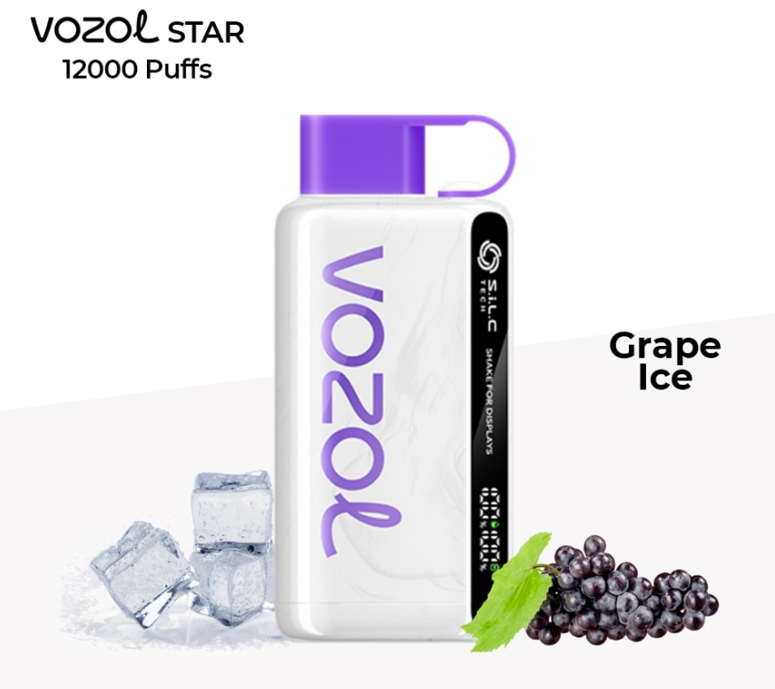 VOZOL STAR 9000/12000 Puffs Vape - Üzüm Buzu: Lezzet ve Teknolojinin Buluşma Noktası