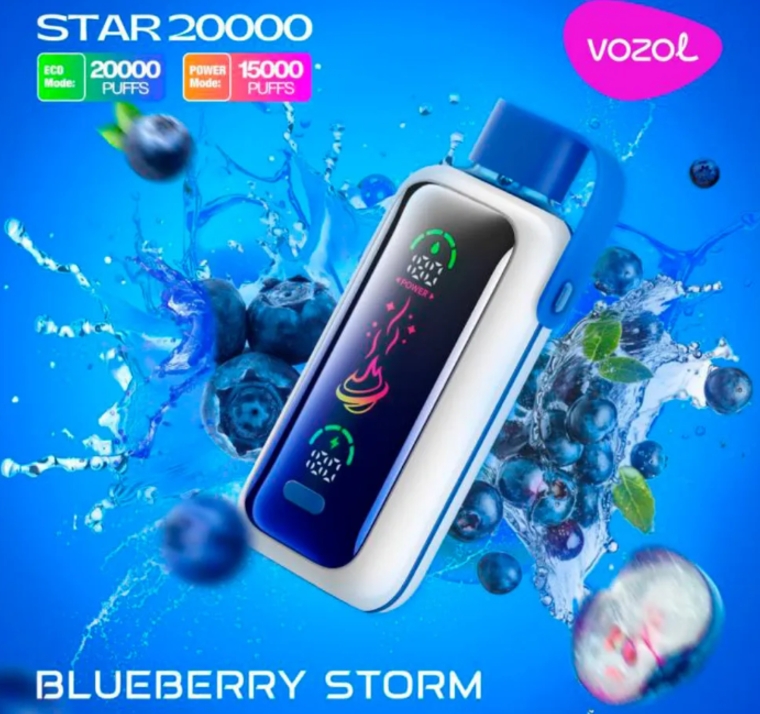 VOZOL STAR 20000 Puffs - Yaban Mersini Fırtınası: Lezzetin ve Dayanıklılığın Yeni Yıldızı
