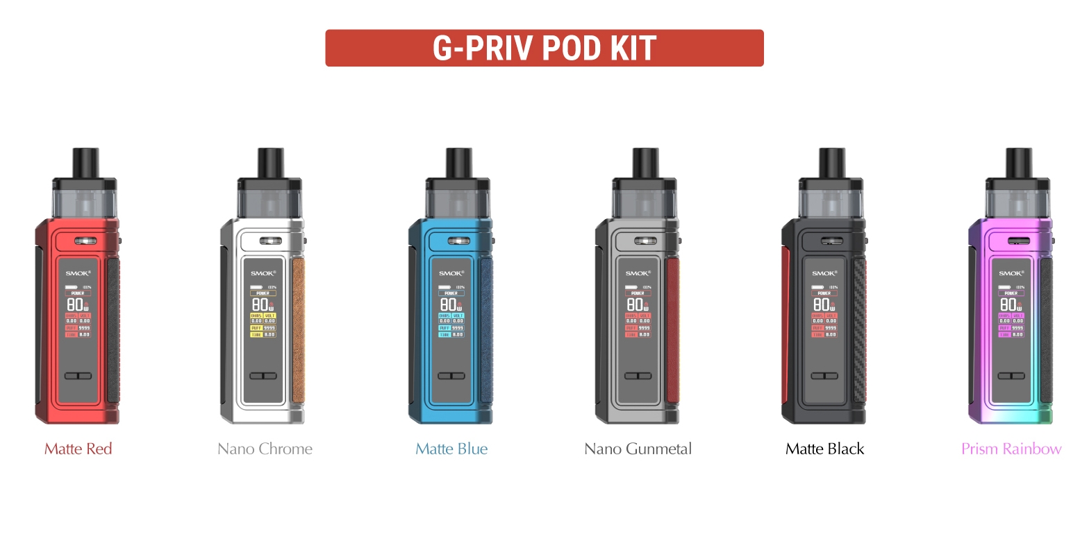 SMOK G-PRIV Pod Kit Vape - Mat Kırmızı Ahududu: Şıklığın ve Lezzetin Güçlü Sentezi