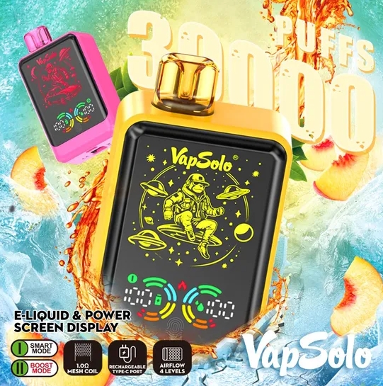 VapSolo GALAXY 30000 Puffs Vape: Limon Şeftali ile Türkiye'nin Uzun Soluklu Yaz Lezzeti